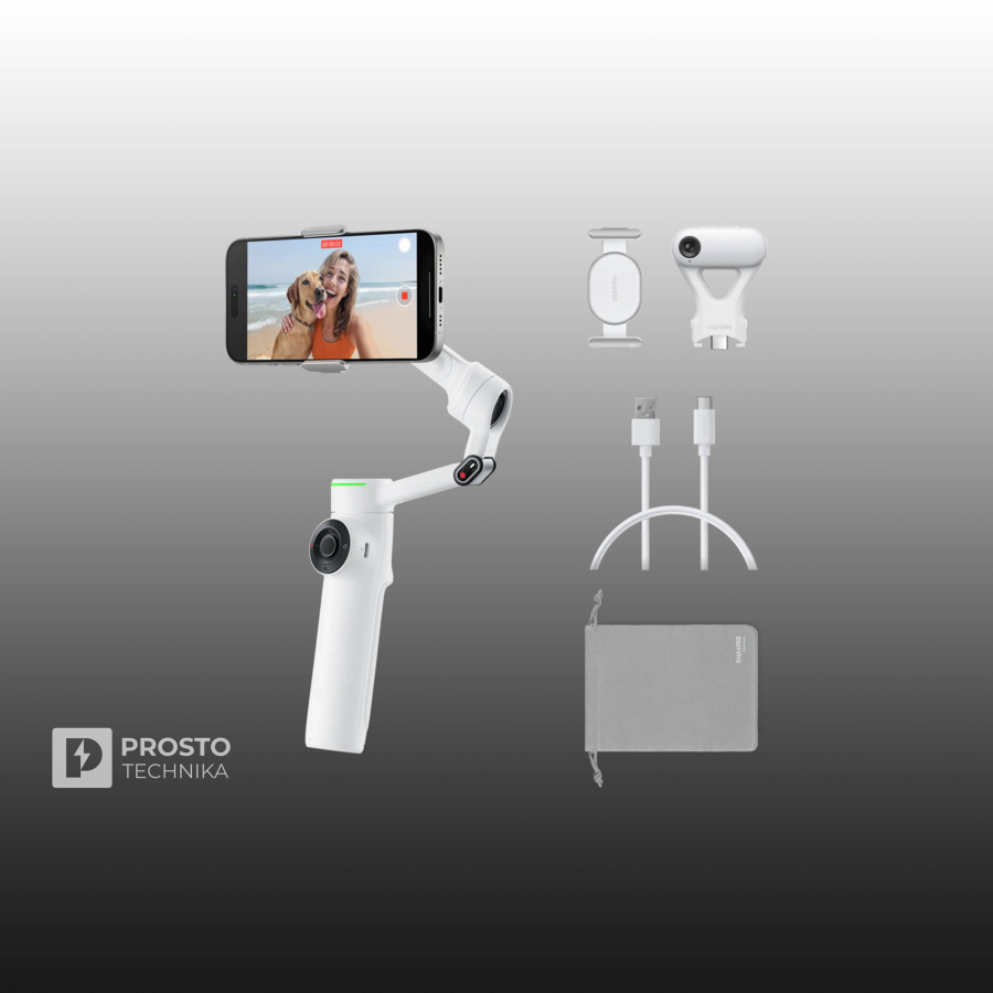 Insta360 Flow 2 Pro AI Gimbal Stabilizer Summit White